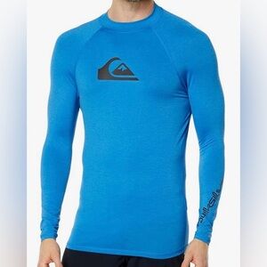 NWT Men’s Large (fits like a small) Quiksilver All Time LS Rashguard UPF 50